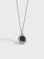 thumb 925 Sterling Silver Cubic Zirconia Oval Vintage Necklace 0