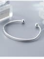 thumb S925 silver fashion simple cut Bracelet temperament personality opening jewelry 1