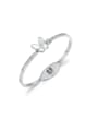 thumb Stainless steel Shell Butterfly Hip Hop Band Bangle 3