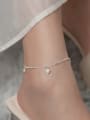 thumb 925 Sterling Silver Flower Minimalist Anklet 1