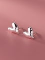 thumb 925 Sterling Silver Heart Minimalist Stud Earring 0