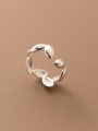 thumb 925 Sterling Silver Leaf Minimalist Band Ring 3