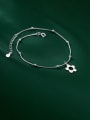 thumb 925 Sterling Silver Hollow Flower Minimalist Anklet 0