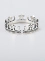 thumb 925 Sterling Silver Crown Vintage Band Ring 2