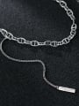 thumb 925 Sterling Silver Vintage Hollow  Geometric chain  Lariat Necklace 3