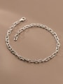 thumb 925 Sterling Silver  Minimalist Hollow Chain  Anklet 1