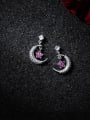 thumb Alloy With Platinum Plated Cute Moon Stud Earrings 0