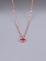 thumb Titanium Crystal Red Necklace 0