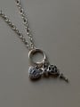 thumb 925 Sterling Silver Retro long key lock Necklace 0