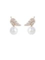 thumb Alloy With Rose Gold Plated Fashion Leaf Drop Earrings 0