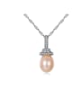 thumb 925 Sterling Silver Freshwater Pearl Pink pendant Necklace 0