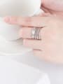 thumb 925 Sterling Silver Geometric Vintage Stackable Ring 2