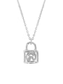 thumb 925 Sterling Silver Cubic Zirconia Locket Vintage Necklace 0