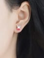thumb 925 Sterling Silver Enamel Asymmetrical Irregular Cute  Christmas Stud Earring 1