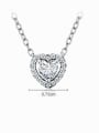thumb 925 Sterling Silver Cubic Zirconia Classic Heart Pendant Necklace 1