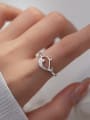 thumb 925 Sterling Silver Cubic Zirconia Dolphin Minimalist Band Ring 1