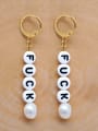 thumb Stainless steel Bead Letter Bohemia Drop Earring 0