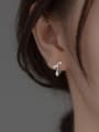 thumb 925 Sterling Silver Leaf Cute Stud Earring 1