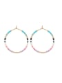 thumb Miyuki Millet Bead Multi Color Geometric Bohemia handmade Weave Hoop Earring 0