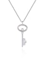 thumb 925 Sterling Silver Key Minimalist Necklace 0
