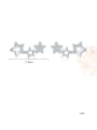 thumb 925 Sterling Silver Cubic Zirconia Five-pointed star Minimalist Stud Earring 2