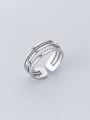 thumb 925 Sterling Silver  Vintage Retro Multilayer Twist Stackable Ring 0