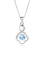 thumb 925 Sterling Silver Moissanite Irregular Dainty Necklace 0