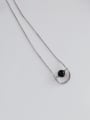 thumb 925 Sterling Silver With Platinum Plated Trendy Black Carnelian Necklaces 0