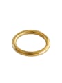 thumb 925 Sterling Silver With Gold Plated Simplistic Round Band Rings 0