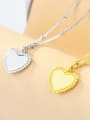 thumb 925 Sterling Silver Smooth Heart Vintage Pendant Necklace 4