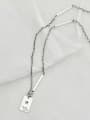 thumb Vintage  Sterling Silver With Antique Silver Plated Simplistic Geometric Necklaces 3