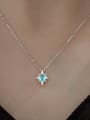 thumb 925 Sterling Silver Cubic Zirconia Star Minimalist Necklace 1