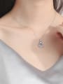 thumb Sterling Silver 0.5 CT Moissanite Dainty Irregular  Pendant Necklace 3