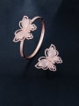 thumb Brass Cubic Zirconia Luxury Butterfly  Ring and Bangle Set 0
