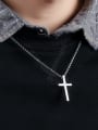 thumb Titanium Rhinestone Cross Minimalist Regligious Necklace 2