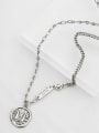 thumb Vintage Sterling Silver With Platinum Plated Vintage Monogrammed Necklaces 0