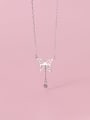 thumb 925 Sterling Silver Butterfly Minimalist Lariat Necklace 2
