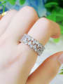 thumb Copper Cubic Zirconia Round Dainty Band Ring 4