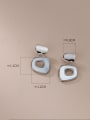 thumb 925 Sterling Silver Shell Geometric Minimalist Drop Earring 2