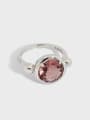 thumb 925 Sterling Silver Cubic Zirconia Round Minimalist Band Ring 3