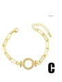 thumb Brass Cubic Zirconia Star Artisan Hollow Chain Bracelet 2