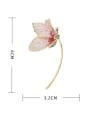 thumb Brass Cubic Zirconia Flower Trend Brooch 1
