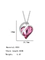 thumb 925 Sterling Silver Austrian Crystal Heart Classic Necklace 4