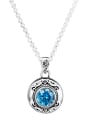 thumb 925 Sterling Silver Cubic Zirconia Round Vintage Necklace 3