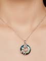 thumb 925 Sterling Silver Cubic Zirconia Flower Classic Necklace 1