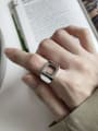 thumb 925 Sterling Silver  Minimalist Hollow Square Free Size Band Ring 0