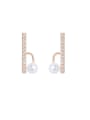 thumb Alloy With Imitation Gold Plated Simplistic Geometric Drop Earrings 0