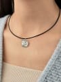 thumb 925 Sterling Silver retro head Coin Pendant Necklace 1