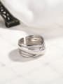 thumb 925 Sterling Silver Smooth Irregular Vintage Stackable Ring 3