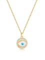 thumb Stainless steel Cubic Zirconia Evil Eye Hip Hop Necklace 0